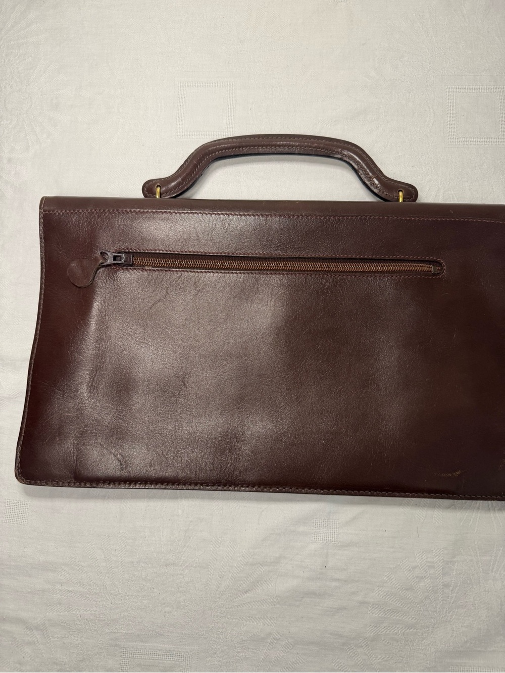 Anne Klein for Calderon brown leather briefcase - Picture 13 of 16